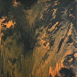 Acrylic pour painting 16x16